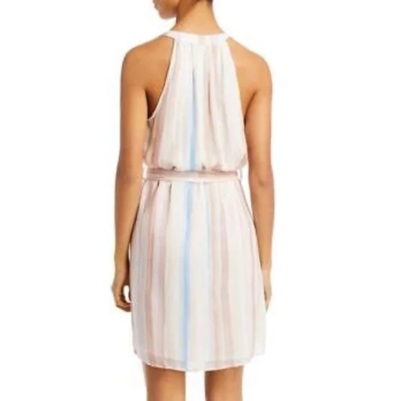Bella Dahl Desert Horizon Striped Sleeveless Dress in Soft Pastel with Waist Tie - Picture 2 of 11